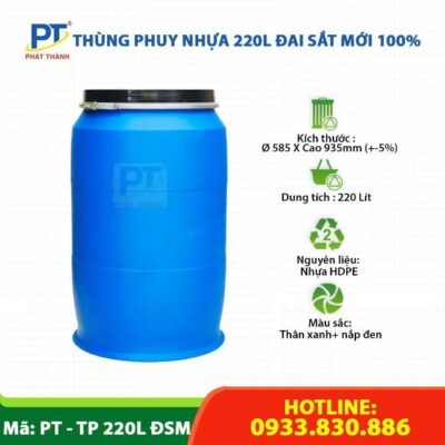 Thùng phuy nhựa: Bền bỉ, an toàn và tiết kiệm chi phí