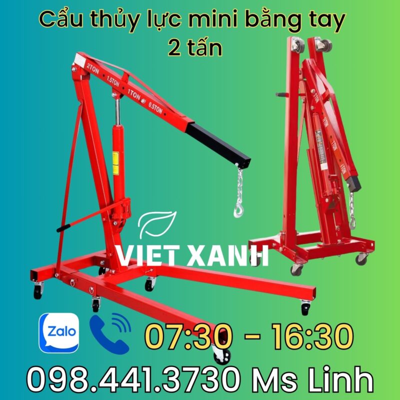 Cẩu móc động cơ mini 2 tấn, cẩu tay mini động cơ 2000kg